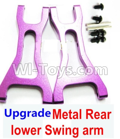 Wltoys A959B A959-B Upgrade Metal Rear lower Swing arm,Lower Suspension Arm(2pcs)-Purple Parts,Wltoys A959B A959-B RC Car Parts