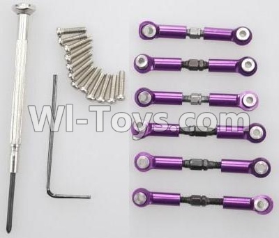 Wltoys A959B A959-B Upgrade Metal Connect buckle,Trolley(6pcs)-Purple Parts,Wltoys A959B A959-B RC Car Parts