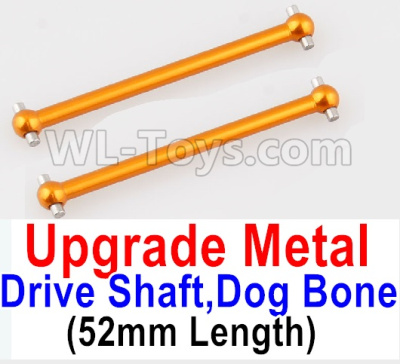 Wltoys A959B A959-B Upgrade Metal Drive Shaft,Dog Bone(2pcs)-Yellow,Wltoys A959B A959-B RC Car Parts