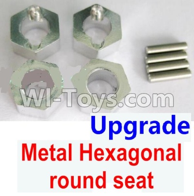 Wltoys A959B A959-B Upgrade Metal Hexagonal round seat(4pcs)(4pcs)-Silver Parts,Wltoys A959B A959-B RC Car Parts