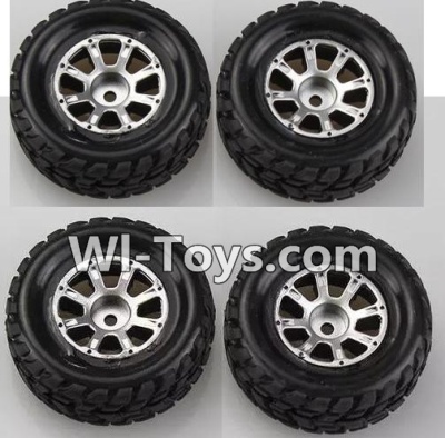 Wltoys A969-B A969-01 Wheel(2pcs Left and 2pcs Right Wheel) For Wltoys A969-B Rc Car Parts,High speed 1:18 Scale 4wd,2.4G A969-B rc racing car Parts,On Road Drift Racing Truck Car Parts