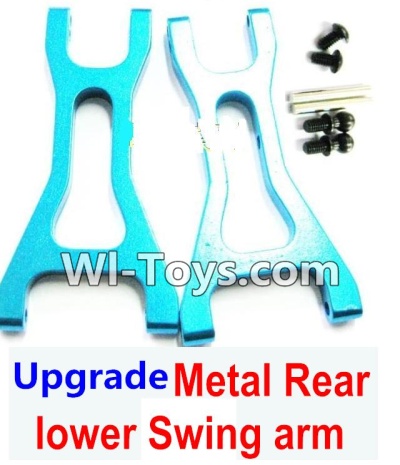 Wltoys A969-B Upgrade Metal Rear lower Swing arm,Lower Suspension Arm(2pcs)-Blue For Wltoys A969-B Rc Car Parts,High speed 1:18 Scale 4wd,2.4G A969-B rc racing car Parts,On Road Drift Racing Truck Car Parts