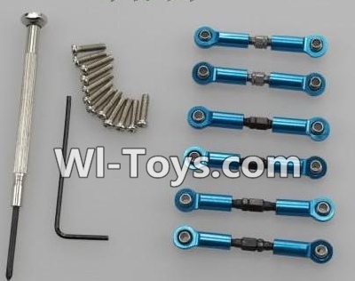 Wltoys A969-B Upgrade Metal Connect buckle,Trolley(6pcs)-Blue For Wltoys A969-B Rc Car Parts,High speed 1:18 Scale 4wd,2.4G A969-B rc racing car Parts,On Road Drift Racing Truck Car Parts
