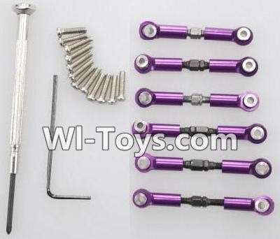 Wltoys A969-B Upgrade Metal Connect buckle,Trolley(6pcs)-Purple For Wltoys A969-B Rc Car Parts,High speed 1:18 Scale 4wd,2.4G A969-B rc racing car Parts,On Road Drift Racing Truck Car Parts