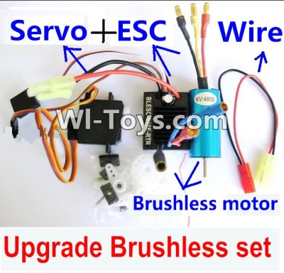 Wltoys A969-B Upgrade Brushless Set(Include the Brushless motor,ESC,Servo,Conversion wire) For Wltoys A969-B Rc Car Parts,High speed 1:18 Scale 4wd,2.4G A969-B rc racing car Parts,On Road Drift Racing Truck Car Parts