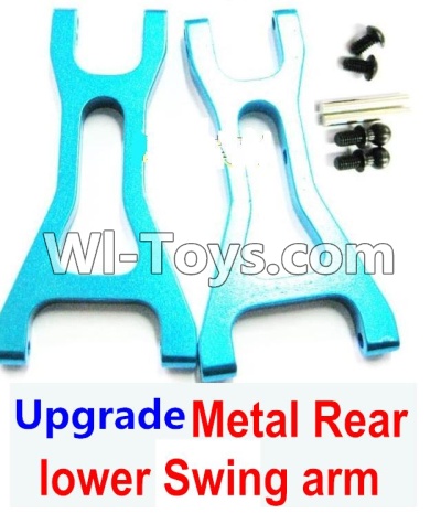 Wltoys A969 Parts-84 Upgrade Metal Rear lower Swing arm,Lower Suspension Arm(2pcs)-Blue For Wltoys A969 desert rc trunk parts,rc car and rc racing car Parts