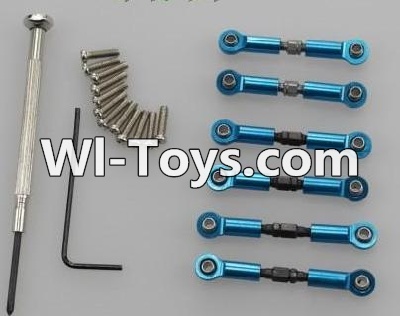 Wltoys A979-B Upgrade Metal Connect buckle,Trolley(6pcs)-Blue For Wltoys A979-B Rc Car Parts,High speed 1:18 Scale 4wd,2.4G A979-B rc racing car Parts,On Road Drift Racing Truck Car Parts