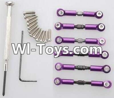 Wltoys A979-B Upgrade Metal Connect buckle,Trolley(6pcs)-Purple For Wltoys A979-B Rc Car Parts,High speed 1:18 Scale 4wd,2.4G A979-B rc racing car Parts,On Road Drift Racing Truck Car Parts
