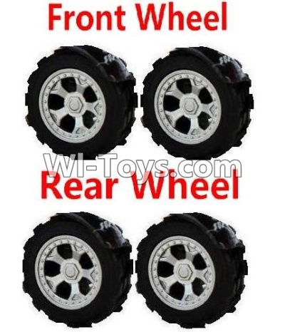 Wltoys A989 Front Wheel(2pcs) & Rear Wheel(2pcs),Wltoys A989 RC Car Parts,Mini racing car 1:24 1/24 rc car and rc racing car Parts