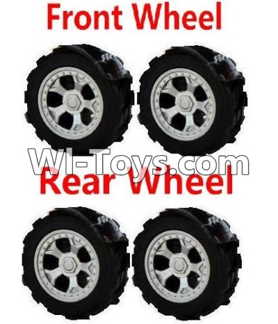 Wltoys A999 Front Wheel(2pcs) & Rear Wheel(2pcs),Wltoys A999 RC Car Parts,Wltoys 1/24 1:24 Mini rc car and rc racing car Parts