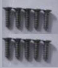 Wltoys K929-B A949-48 Countersunk head self-tapping screws-M2X9.5(10PCS),1/18 Wltoys K929-B RC Car Parts