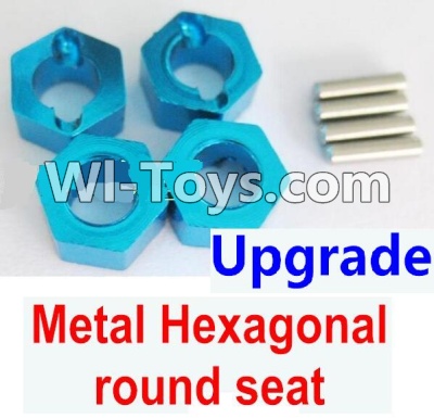 Wltoys K929 Upgrade Metal Hexagonal round seat(4pcs)(4pcs)-Blue,Wltoys K929 desert RC Truck Parts,1:18 rc car and rc racing car Parts