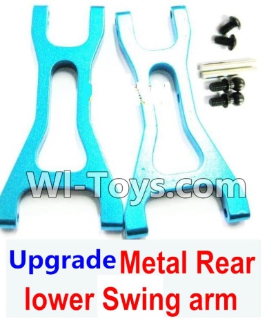 Wltoys K929 Upgrade Metal Rear lower Swing arm,Lower Suspension Arm(2pcs)-Blue,Wltoys K929 desert RC Truck Parts,1:18 rc car and rc racing car Parts