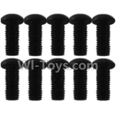 Wltoys K939 A929-82 Pan head inner hexagon Screws-M2.5X10(10pcs),Wltoys K939 RC Car Spare Parts Replacement Accessories,1/10 1:10 Scale 4wd K939 RC Truck parts,RC Racing car Parts