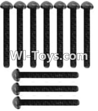 Wltoys 10428 A929-73 Pan head inner hexagon Screws-M3X14-Black zinc plated(10PCS)-K949-116,Wltoys 10428 RC Car Parts,High speed 1:10 Scale 4wd,10428 Electric Power On Road Drift Racing Truck Car Parts