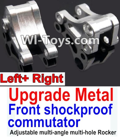 Wltoys 10428 Upgrade Metal Front shockproof commutator(Left and Right)-Silver-K949-14,Wltoys 10428 RC Car Parts,High speed 1:10 Scale 4wd,10428 Electric Power On Road Drift Racing Truck Car Parts