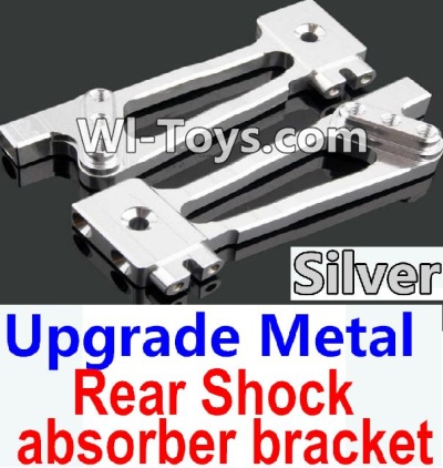 Wltoys 10428 Upgrade Metal Rear Shock absorber bracket-Silver-2pcs-K949-26,Wltoys 10428 RC Car Parts,High speed 1:10 Scale 4wd,10428 Electric Power On Road Drift Racing Truck Car Parts
