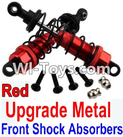 Wltoys 10428 Upgrade Metal Front Shock Absorbers(2pcs)-Red-K949-36,Wltoys 10428 RC Car Parts,High speed 1:10 Scale 4wd,10428 Electric Power On Road Drift Racing Truck Car Parts