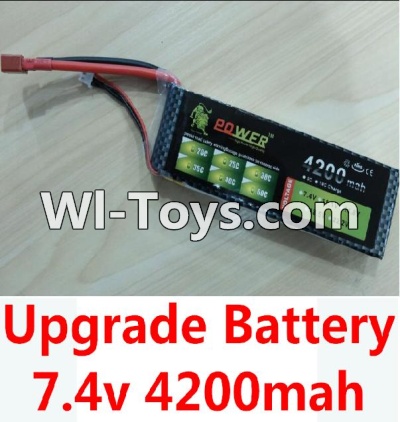 Wltoys 10428 Upgrade 7.4v 4200mah battery with T-shape plug,Wltoys 10428 RC Car Parts,High speed 1:10 Scale 4wd,10428 Electric Power On Road Drift Racing Truck Car Parts