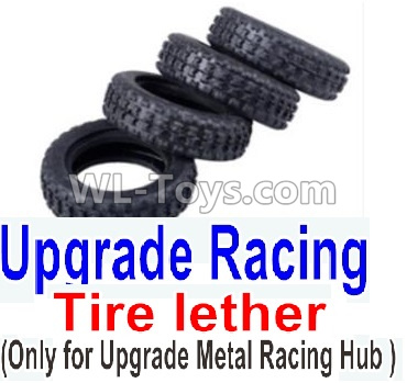 Wltoys K999 Upgrade Racing Tire lether(4pcs)-Can only match the Upgrade Metal Racing Hub,1:28 Wltoys K999 Rc Car Spare Parts Replacement accessories,K999 On Road Drift Racing Truck Car Parts