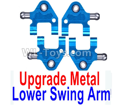 Wltoys K999 Upgrade Metal Lower Swing Arm(4pcs)-Blue,1:28 Wltoys K999 Rc Car Spare Parts Replacement accessories,K999 On Road Drift Racing Truck Car Parts