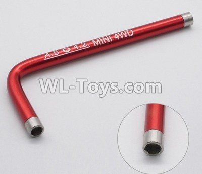 Wltoys K999 L-Shap wrench-Red,1:28 Wltoys K999 Rc Car Spare Parts Replacement accessories,K999 On Road Drift Racing Truck Car Parts