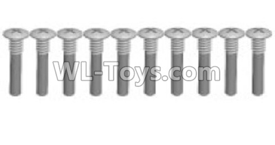Wltoys K999 K999-17 Screws(10pcs)-M1.5X11PB-Half tooth,1:28 Wltoys K999 Rc Car Spare Parts Replacement accessories,K999 On Road Drift Racing Truck Car Parts