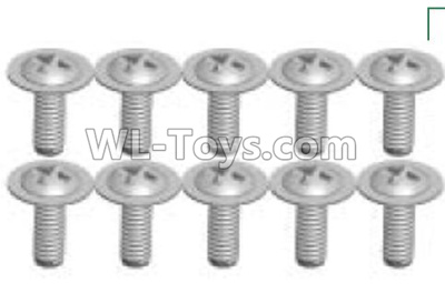 Wltoys K999 K999-23 Screws(10pcs)-2X6PWB,1:28 Wltoys K999 Rc Car Spare Parts Replacement accessories,K999 On Road Drift Racing Truck Car Parts