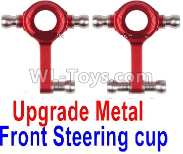 Wltoys K999 Upgrade Metal Front Steering Cup(2pcs)-Red,1:28 Wltoys K999 Rc Car Spare Parts Replacement accessories,K999 On Road Drift Racing Truck Car Parts