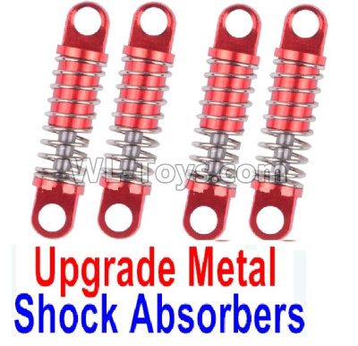 Wltoys K999 Upgrade Metal Shock Absorbers(4pcs)-Red,1:28 Wltoys K999 Rc Car Spare Parts Replacement accessories,K999 On Road Drift Racing Truck Car Parts