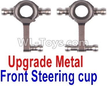 Wltoys K999 Upgrade Metal Front Steering Cup(2pcs)-Gray,1:28 Wltoys K999 Rc Car Spare Parts Replacement accessories,K999 On Road Drift Racing Truck Car Parts