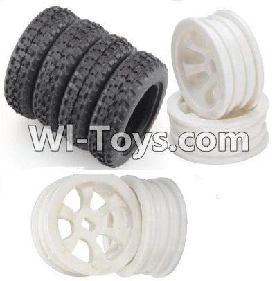 Wltoys K979 Rally tire-4pcs-(27.5X8.5mm) & Wheel hub(4pcs) For WLtoys K979 1:28 RC Drift Car Parts desert Off Road Buggy parts
