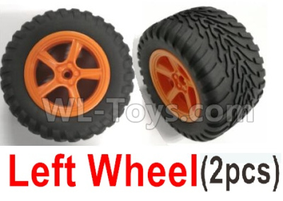 Wltoys L209 Spare Parts-21-02 1548 Left Wheel unit(2 set)-Orange,Wltoys L209 Rc Car Spare Parts Replacement Accessories,1:10 L209 RC Racing Car Trcuk parts