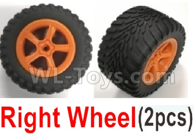Wltoys L209 Spare Parts-21-03 1549 Right Wheel unit(2 set)-Orange,Wltoys L209 Rc Car Spare Parts Replacement Accessories,1:10 L209 RC Racing Car Trcuk parts