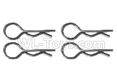 Wltoys L209 Spare Parts-24 K939-49 R-shape Pin,Vehicle housing clip(4pcs)-1x22.1mm,Wltoys L209 Rc Car Spare Parts Replacement Accessories,1:10 L209 RC Racing Car Trcuk parts