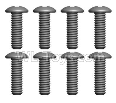 Wltoys L209 Spare Parts-29-01 0254 Pan head Cross recessed screws(8PCS)-ST 3X10PB ,Wltoys L209 Rc Car Spare Parts Replacement Accessories,1:10 L209 RC Racing Car Trcuk parts