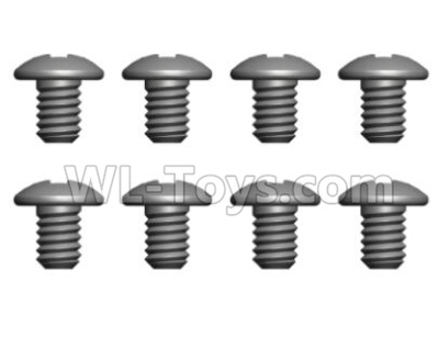 Wltoys L209 Spare Parts-29-02 0554 Pan head Cross recessed screws(8PCS)-ST2.3X4PB,Wltoys L209 Rc Car Spare Parts Replacement Accessories,1:10 L209 RC Racing Car Trcuk parts