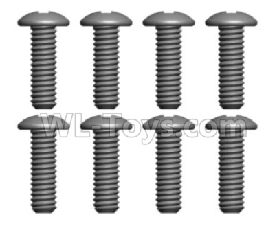 Wltoys L209 Spare Parts-29-03 0556 Pan head Cross recessed screws(8PCS)-ST2.3X8PB,Wltoys L209 Rc Car Spare Parts Replacement Accessories,1:10 L209 RC Racing Car Trcuk parts