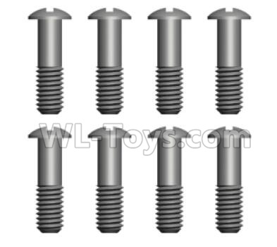 Wltoys L209 Spare Parts-29-04 0557 Pan head Cross recessed screws with lower half tooth(8PCS)-ST2.3X8PB,Wltoys L209 Rc Car Spare Parts Replacement Accessories,1:10 L209 RC Racing Car Trcuk parts