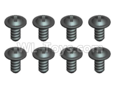 Wltoys L209 Spare Parts-29-07 A303-39 Pan head Cross recessed screws(8PCS)-ST2.6X6PWB6,Wltoys L209 Rc Car Spare Parts Replacement Accessories,1:10 L209 RC Racing Car Trcuk parts
