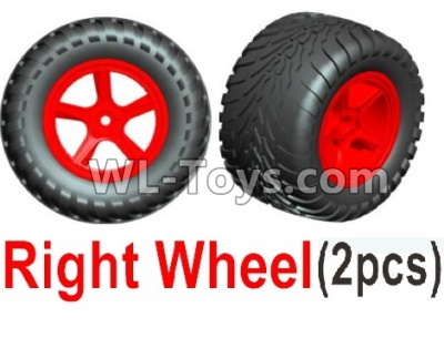 Wltoys L219 Spare Parts-11-03 1555 Right Wheel unit(2 set)-Red,Wltoys L219 Rc Car Spare Parts Replacement Accessories,1:10 L219 RC Racing Car Trcuk parts