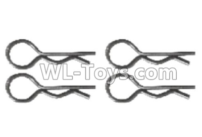 Wltoys L219 Spare Parts-12 K939-49 R-shape Pin,Vehicle housing clip(4pcs)-1x22.1mm,Wltoys L219 Rc Car Spare Parts Replacement Accessories,1:10 L219 RC Racing Car Trcuk parts