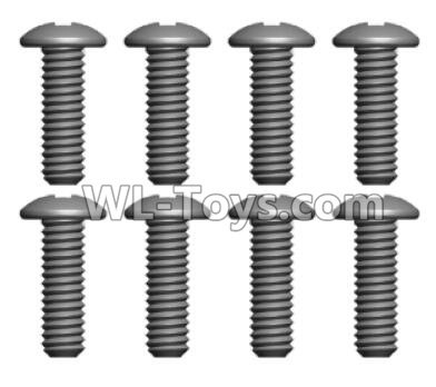 Wltoys L219 Spare Parts-29-01 0254 Pan head Cross recessed screws(8PCS)-ST 3X10PB ,Wltoys L219 Rc Car Spare Parts Replacement Accessories,1:10 L219 RC Racing Car Trcuk parts