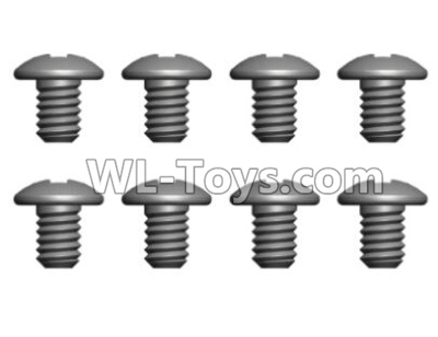 Wltoys L219 Spare Parts-29-02 0554 Pan head Cross recessed screws(8PCS)-ST2.3X4PB,Wltoys L219 Rc Car Spare Parts Replacement Accessories,1:10 L219 RC Racing Car Trcuk parts