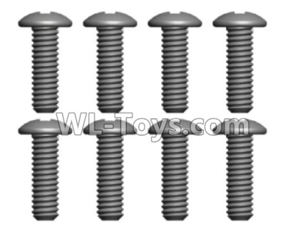 Wltoys L219 Spare Parts-29-03 0556 Pan head Cross recessed screws(8PCS)-ST2.3X8PB,Wltoys L219 Rc Car Spare Parts Replacement Accessories,1:10 L219 RC Racing Car Trcuk parts