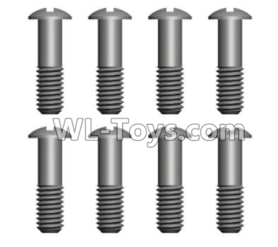 Wltoys L219 Spare Parts-29-04 0557 Pan head Cross recessed screws with lower half tooth(8PCS)-ST2.3X8PB,Wltoys L219 Rc Car Spare Parts Replacement Accessories,1:10 L219 RC Racing Car Trcuk parts