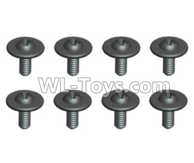 Wltoys L219 Spare Parts-29-05 1535 Pan head Cross recessed screws(8PCS)-ST2.3X6PWB8,Wltoys L219 Rc Car Spare Parts Replacement Accessories,1:10 L219 RC Racing Car Trcuk parts
