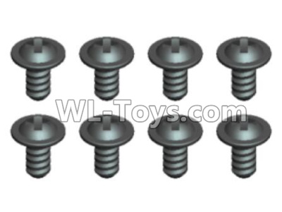 Wltoys L219 Spare Parts-29-07 A303-39 Pan head Cross recessed screws(8PCS)-ST2.6X6PWB6,Wltoys L219 Rc Car Spare Parts Replacement Accessories,1:10 L219 RC Racing Car Trcuk parts