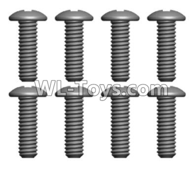 Wltoys L229 Spare Parts-29-01 0254 Pan head Cross recessed screws(8PCS)-ST 3X10PB ,Wltoys L229 Rc Car Spare Parts Replacement Accessories,1:10 L229 RC Racing Car Trcuk parts