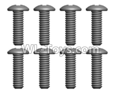 Wltoys L229 Spare Parts-29-03 0556 Pan head Cross recessed screws(8PCS)-ST2.3X8PB,Wltoys L229 Rc Car Spare Parts Replacement Accessories,1:10 L229 RC Racing Car Trcuk parts